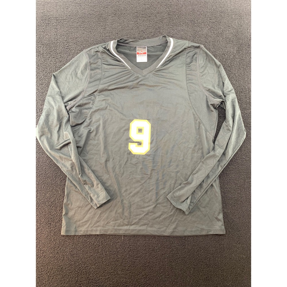 Alleson Athletic Long Sleeve Volleyball Jersey Number 9 Black‎ women's Size M